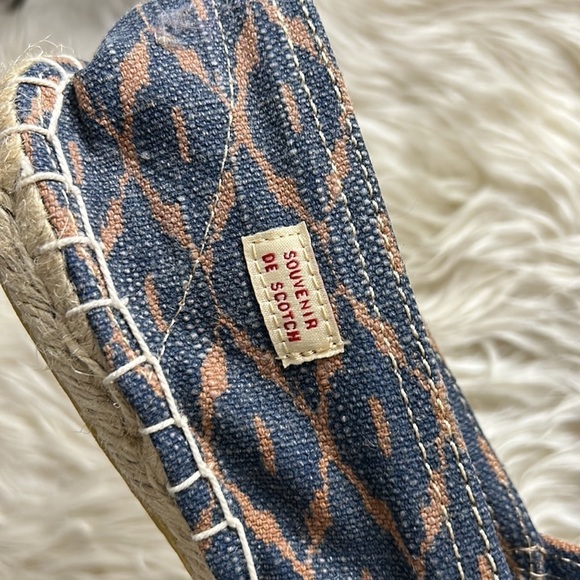 Scotch & soda espadrilles slip on canvas shoe women’s 8.5 blue brown new - Picture 5 of 9